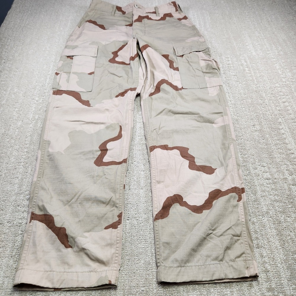 Vintage Military Combat Trousers Men S Desert Camo Pants Wind Resistant Poplin